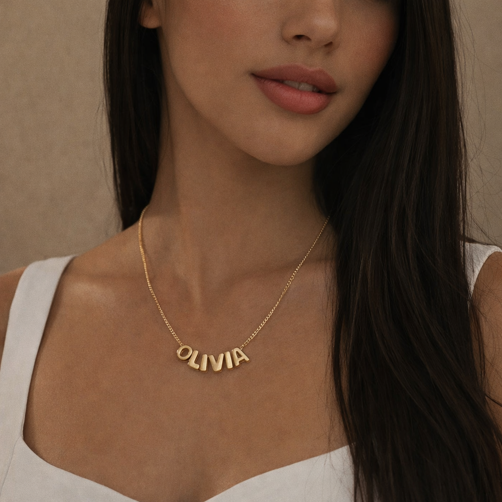 Bubble Letter Necklace