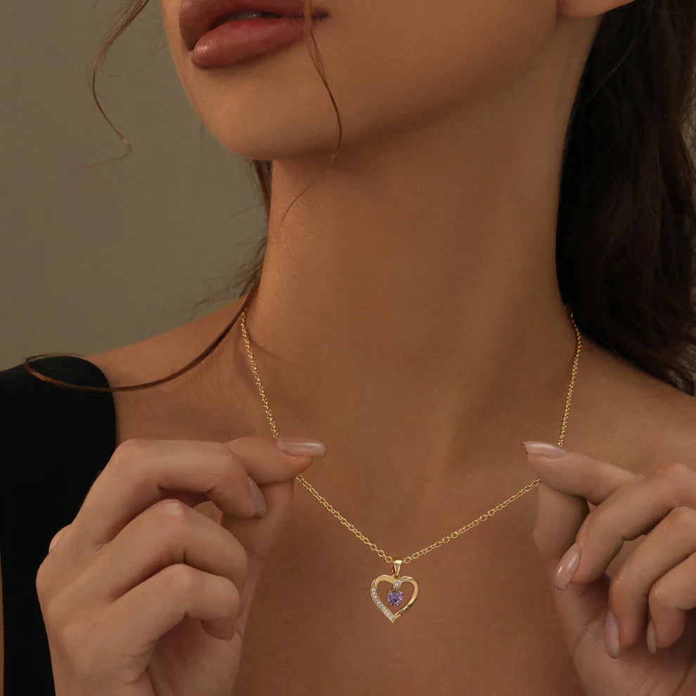 Birthstone Heart Necklace