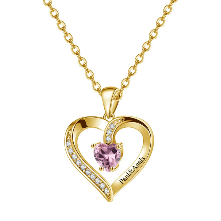 Birthstone Heart Necklace
