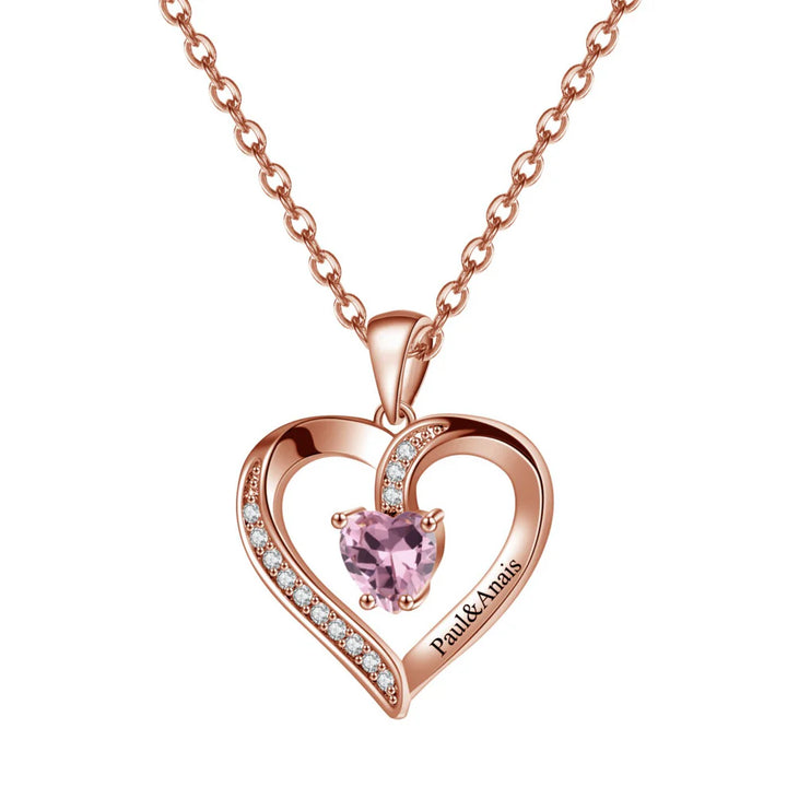 Birthstone Heart Necklace