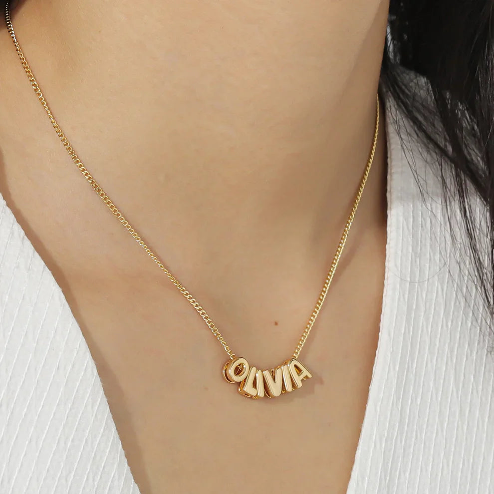 Bubble Letter Necklace