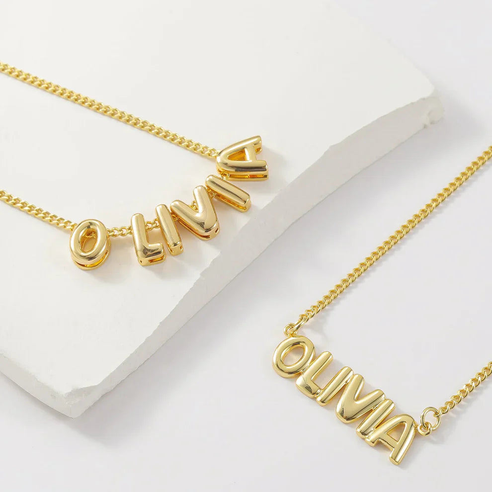 Bubble Letter Necklace