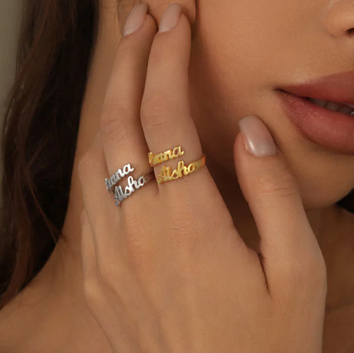 Double Name Ring