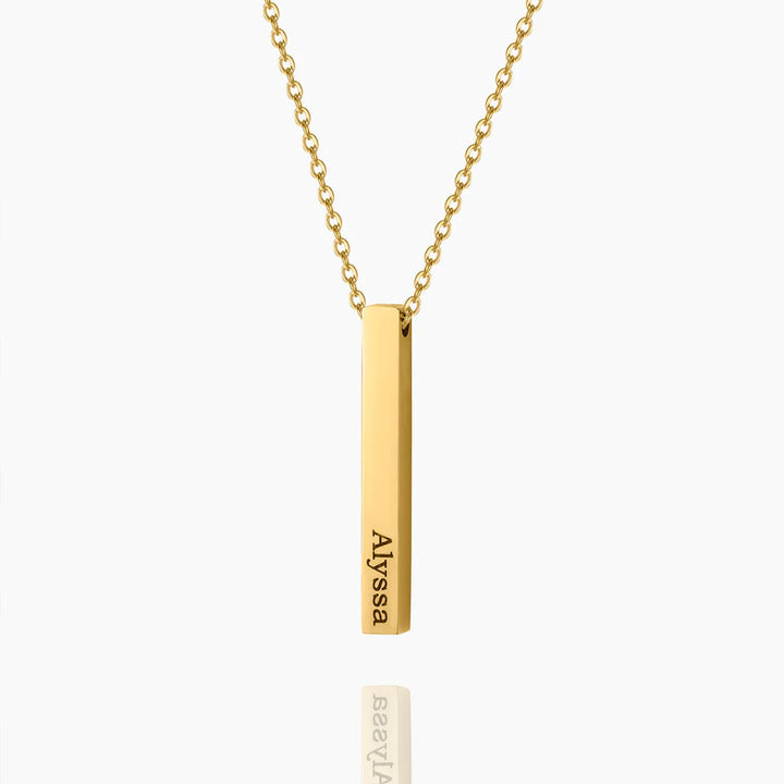 Vertical Name Bar Necklace
