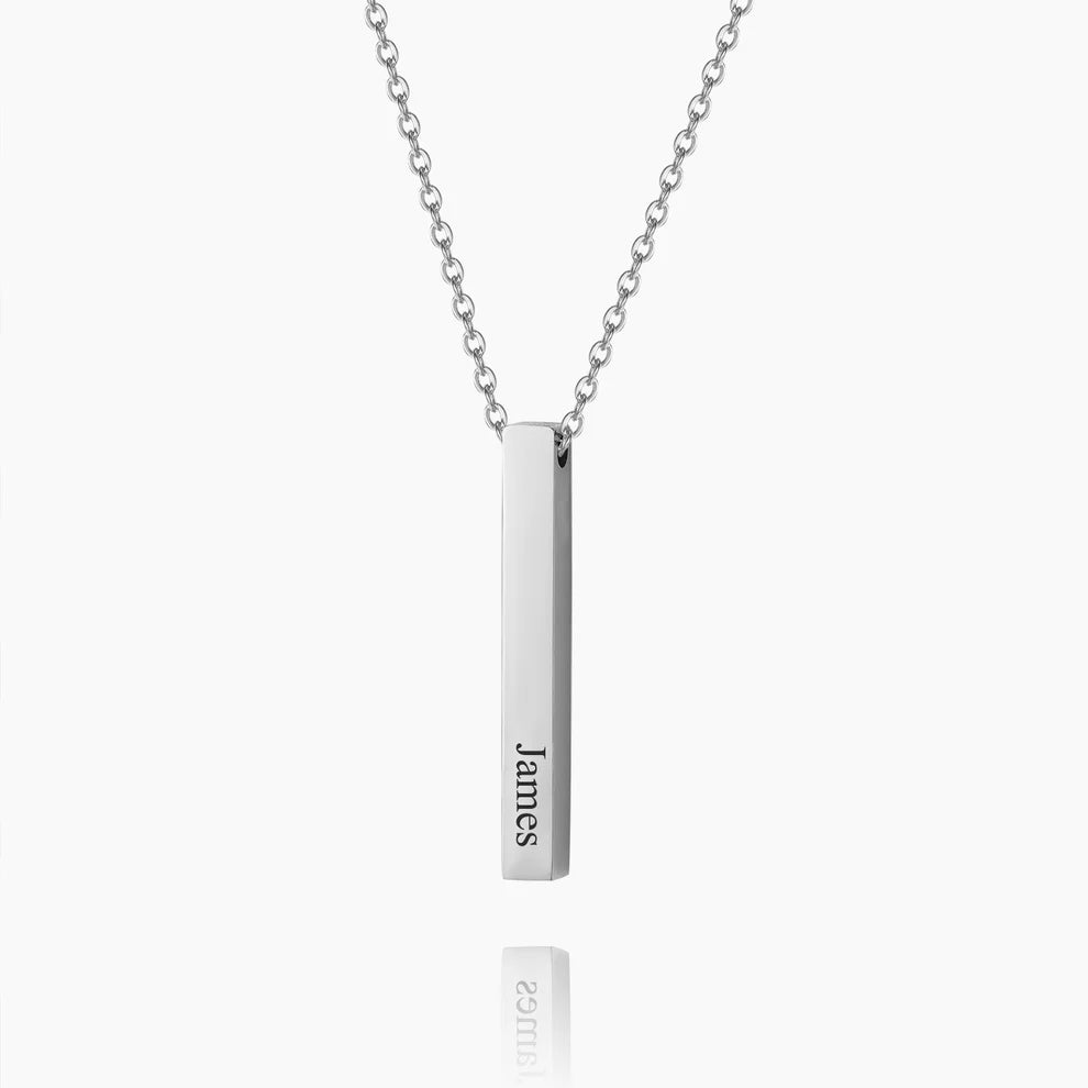 Vertical Name Bar Necklace