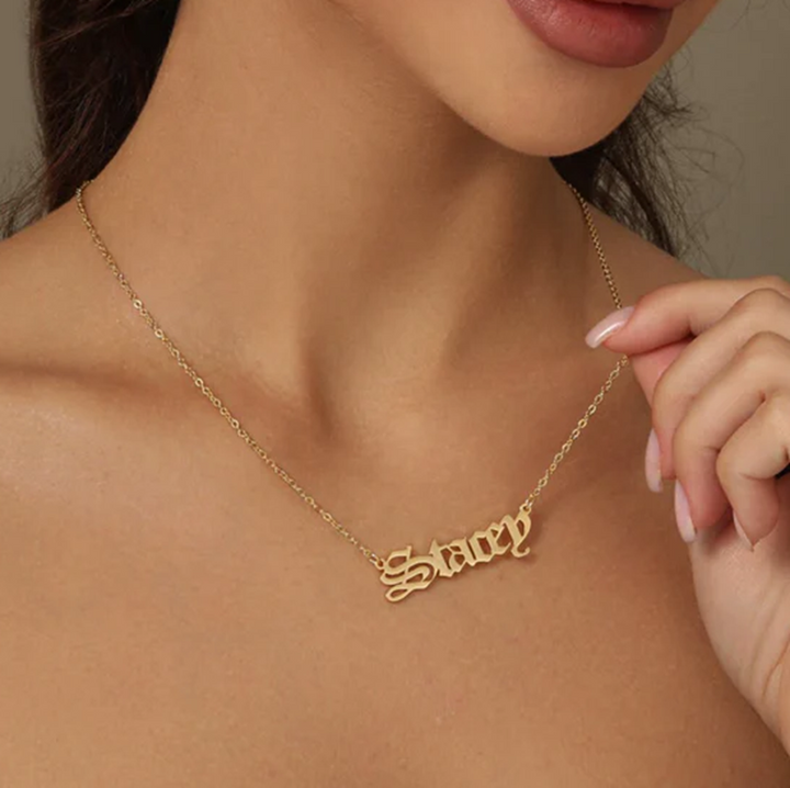 Gothic Name Necklace