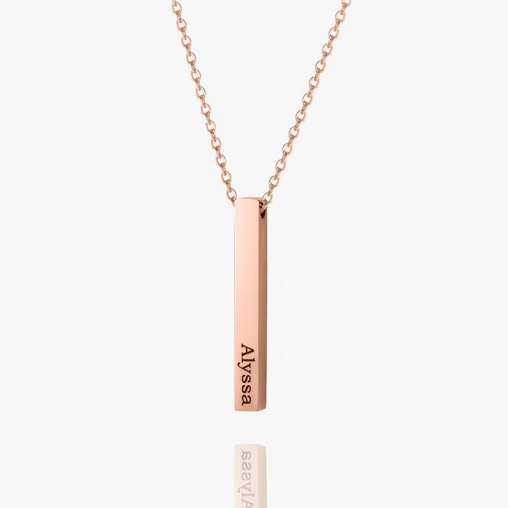 Vertical Name Bar Necklace