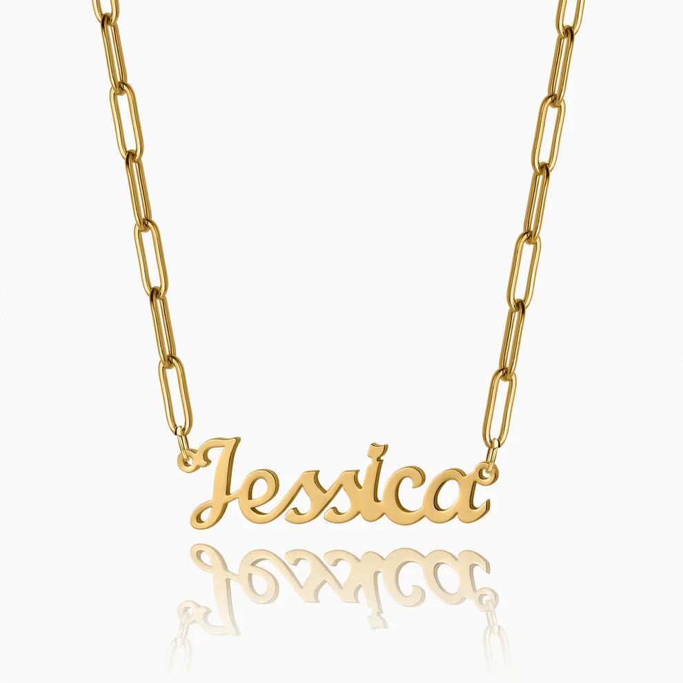 Paperclip Name Necklace