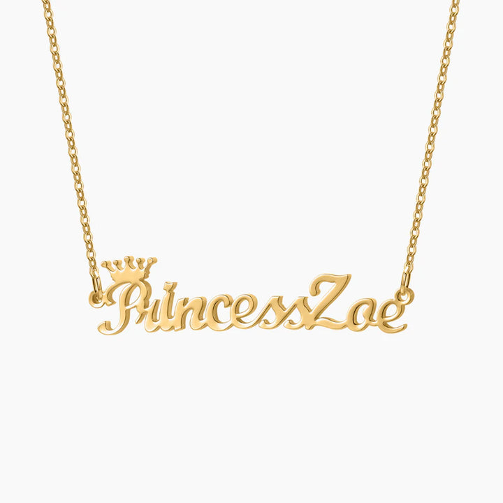 Royal Crown Name Necklace