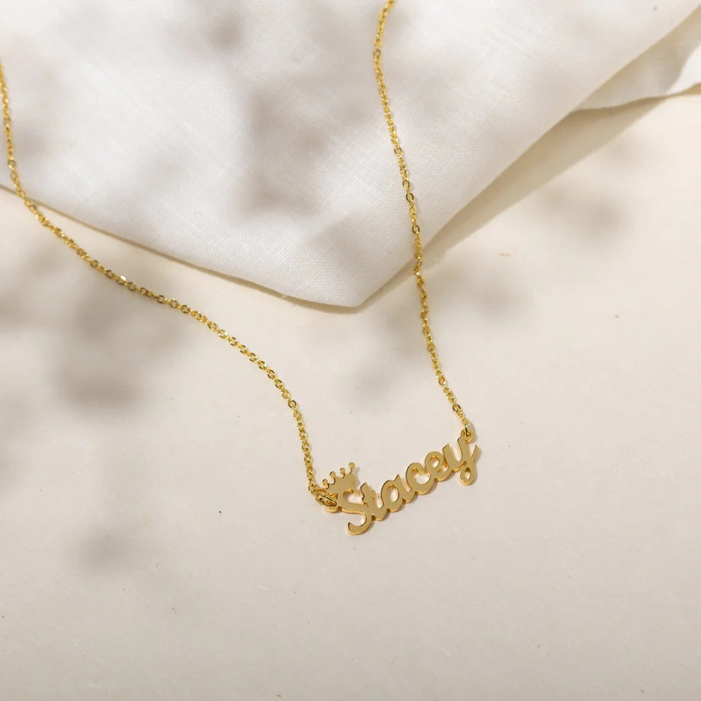 Royal Crown Name Necklace