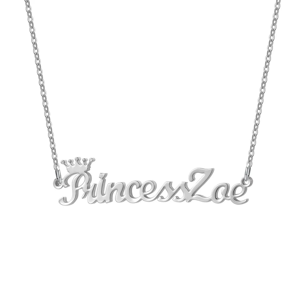 Royal Crown Name Necklace