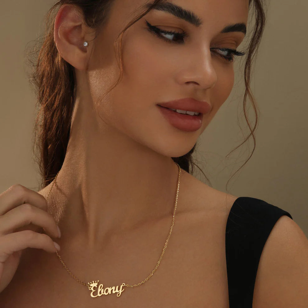Royal Crown Name Necklace