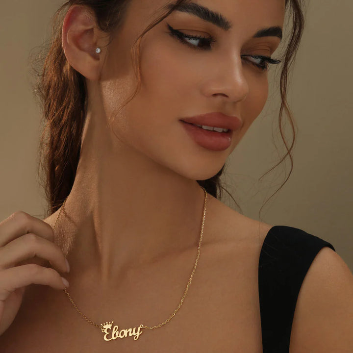 Royal Crown Name Necklace