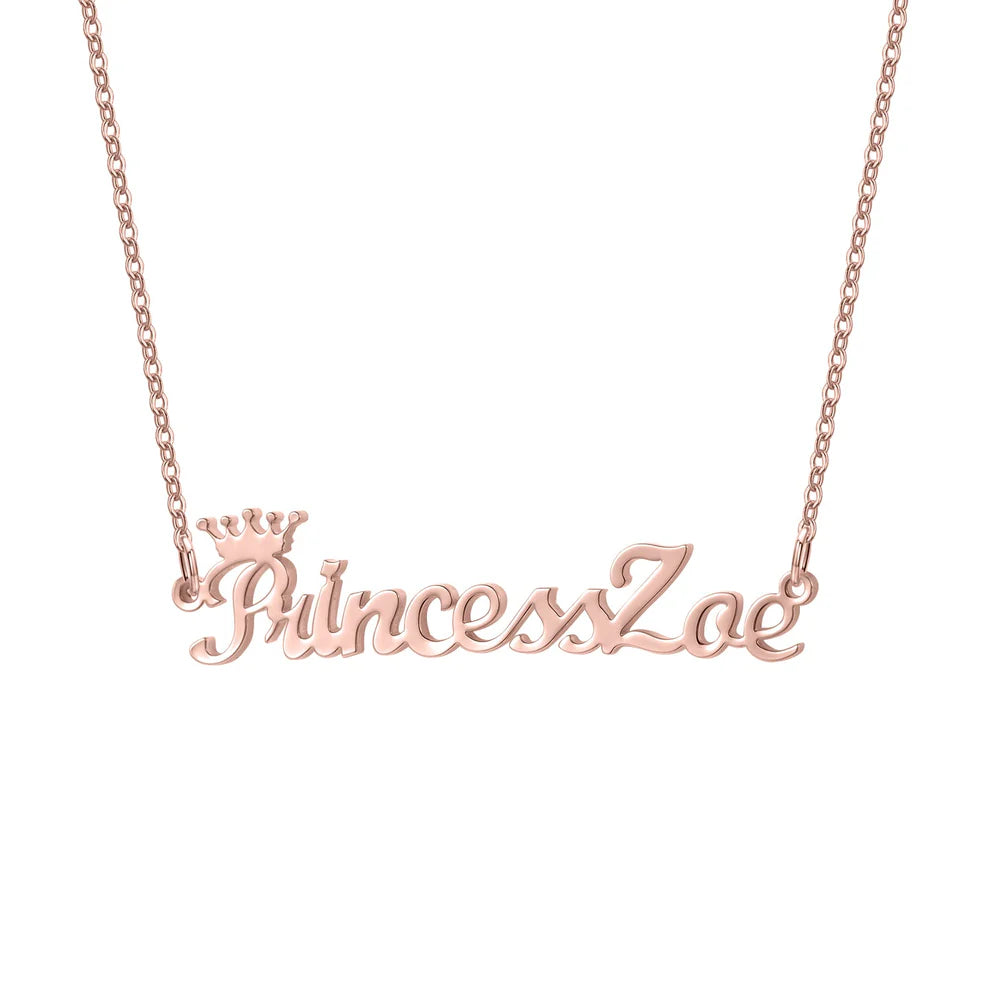 Royal Crown Name Necklace
